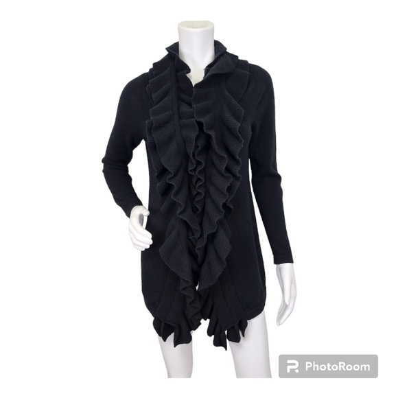 Neiman Marcus Cashmere Black Cardigan Size M - Picture 1 of 16